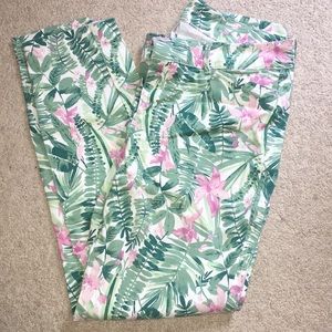 Floral dress pants, crop length, barely worn